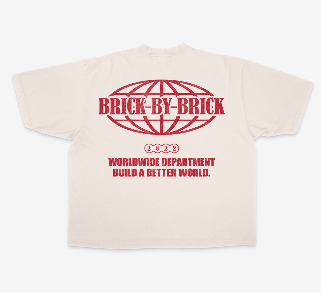 Globe 2.0 Tee Cream/Red