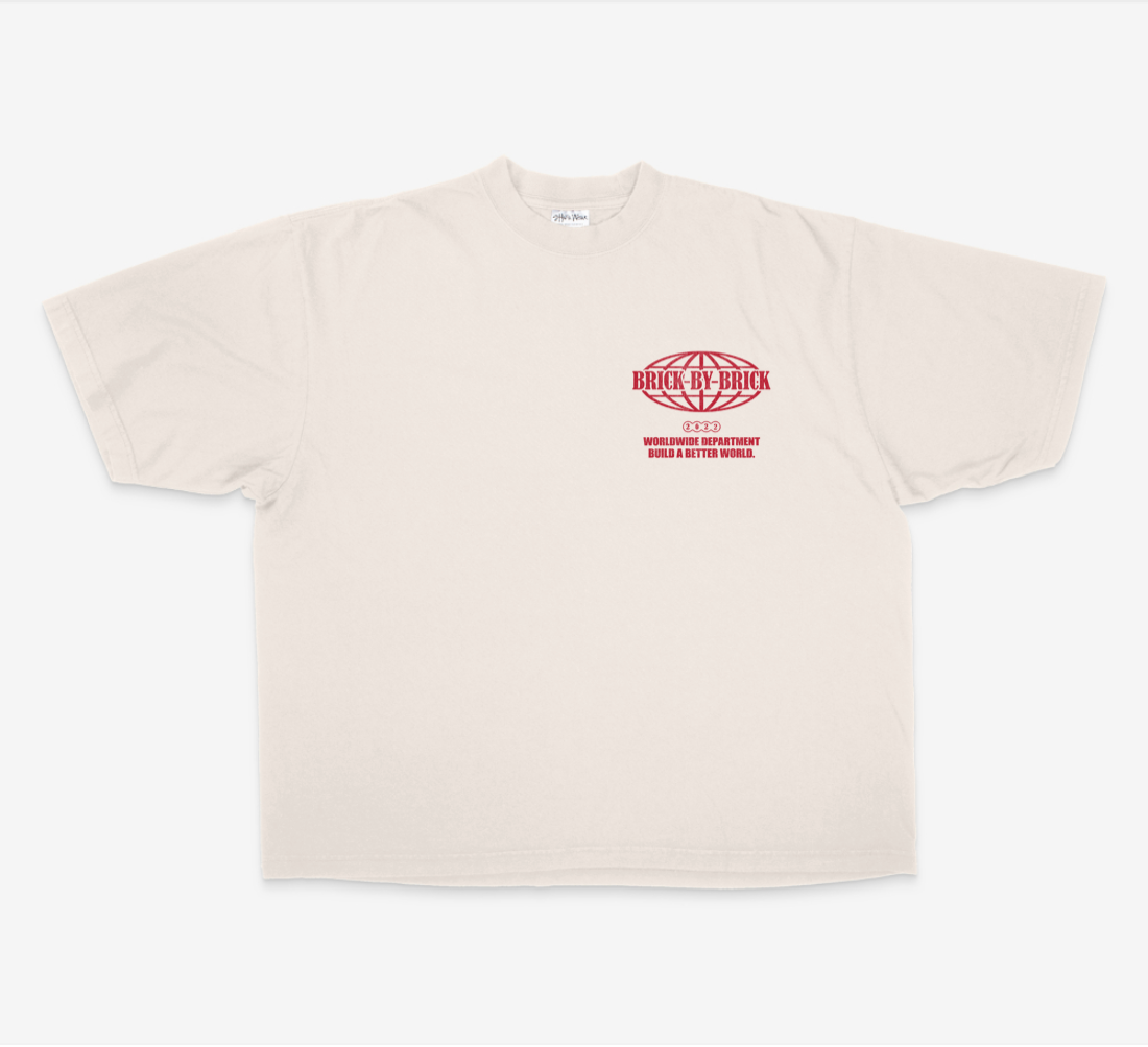 Globe 2.0 Tee Cream/Red